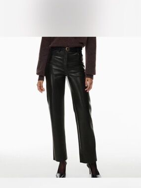 Wilfred Melina Black Faux Leather High-Rise Jeans